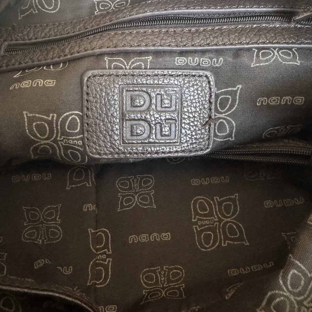 Dudubags Brown Pebbled Italian Leather Hobo Style Bag - Very Soft And Functional
